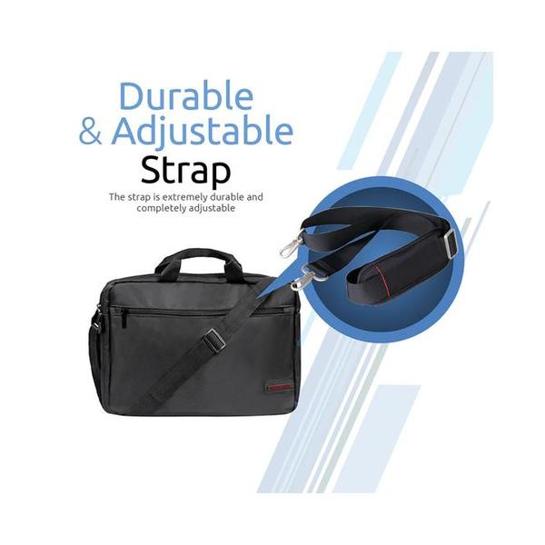 Promate GEAR-MB Premium Lightweight Messenger Bag for Laptops up to 15.6” with Front Storage Zipper