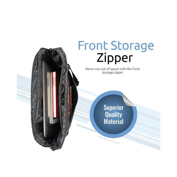 Promate GEAR-MB Premium Lightweight Messenger Bag for Laptops up to 15.6” with Front Storage Zipper