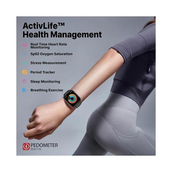 Promate, 2.0" ActivLife Smartwatch with BT Calling, XWATCH-TF2