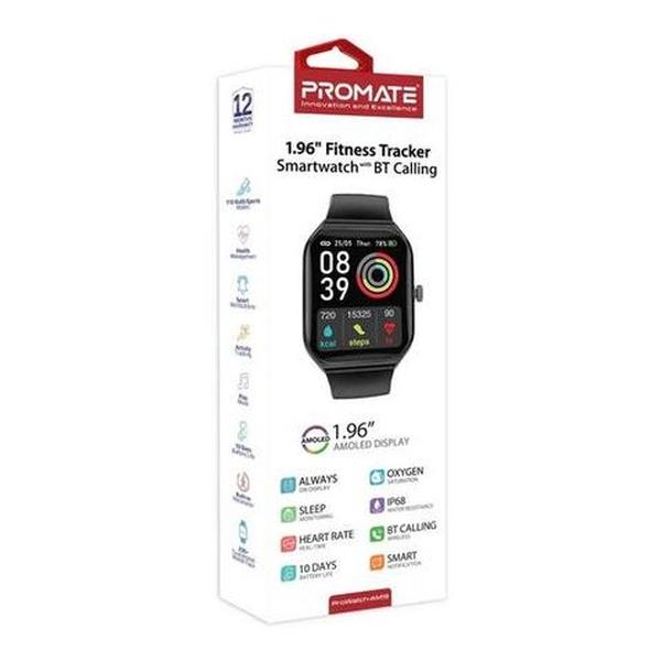 Promate PROWATCH-AM19 1.96" Fitness Tracker Smartwatch with BT Calling