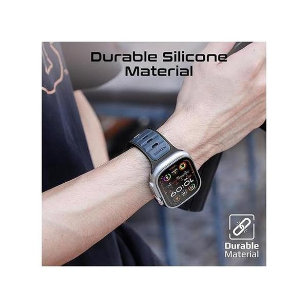 Promate SiliBand-DC Durable Two-Toned Silicone Sporty Watch Band