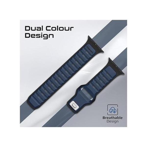 Promate SiliBand-DC Durable Two-Toned Silicone Sporty Watch Band