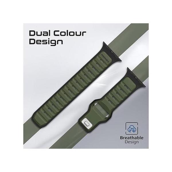 Promate SiliBand-DC Durable Two-Toned Silicone Sporty Watch Band