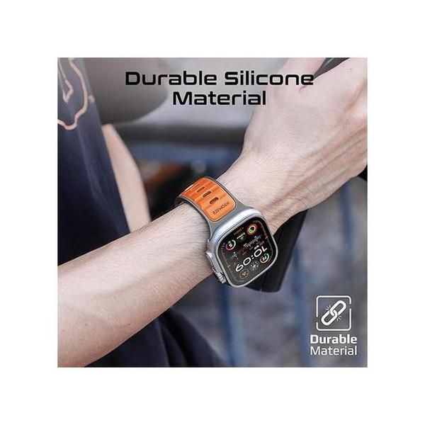 Promate SiliBand-DC Durable Two-Toned Silicone Sporty Watch Band