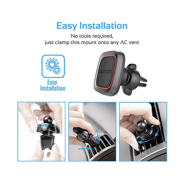Promate AirGrip-1 Anti-Slip Magnetic Holder for Car Smartphone Holder