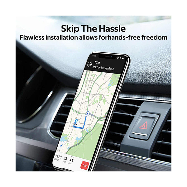 Promate, AirGrip-3 AC Vent Phone Holder, Universal Air Vent Magnetic Holder with Quick Clip Mounting, Secure Vent Grip, Anti-Slip and 360 Degree Rotation Phone Car Mount for Smartphones, GPS