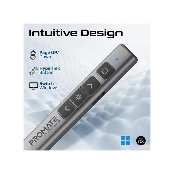 Promate ProPointer-S Universal Intuitive Wireless Presenter with Stylus Pen
