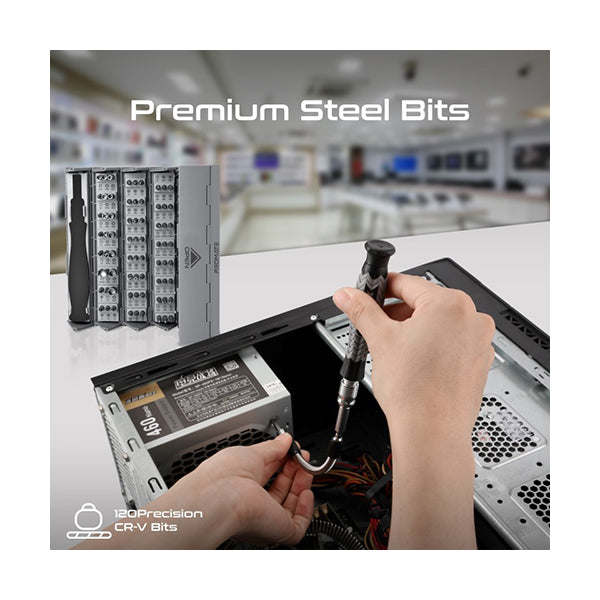 Promate, ProTools-126M Extra Precision Magnetic Cylindrical Screwdriver Set - PROTOOLS-126M