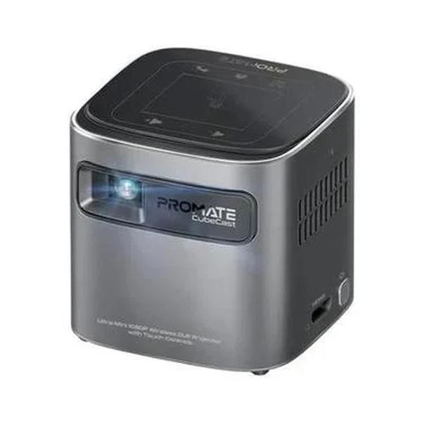 Promate CUBECAST Ultra-Mini 1080P Wireless DLP Projector with touch controls