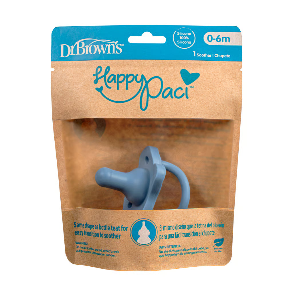 Dr. Brown's - HappyPaci 100% Silicone Pacifier - , 0m+, - Blue 1 Pack
