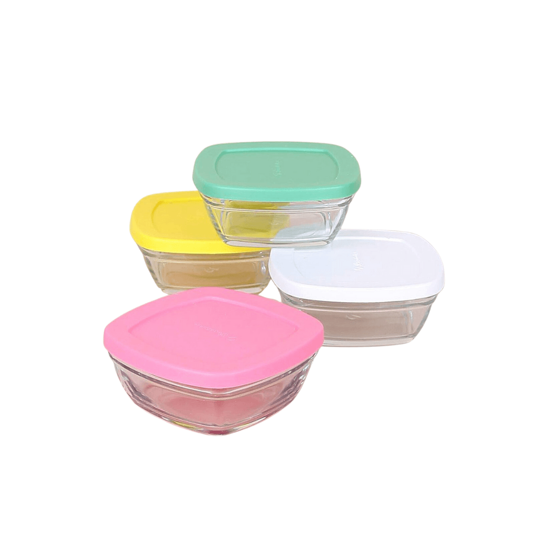 Pudding Storage Container Colorful 4 Pieces 11 × 5 cm
