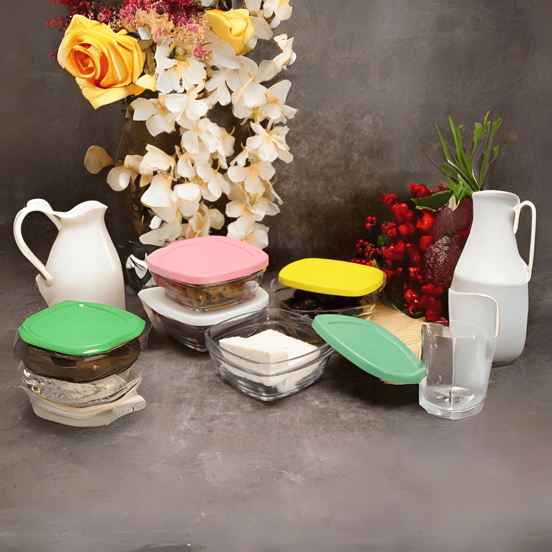 Pudding Storage Container Colorful 4 Pieces 11 × 5 cm