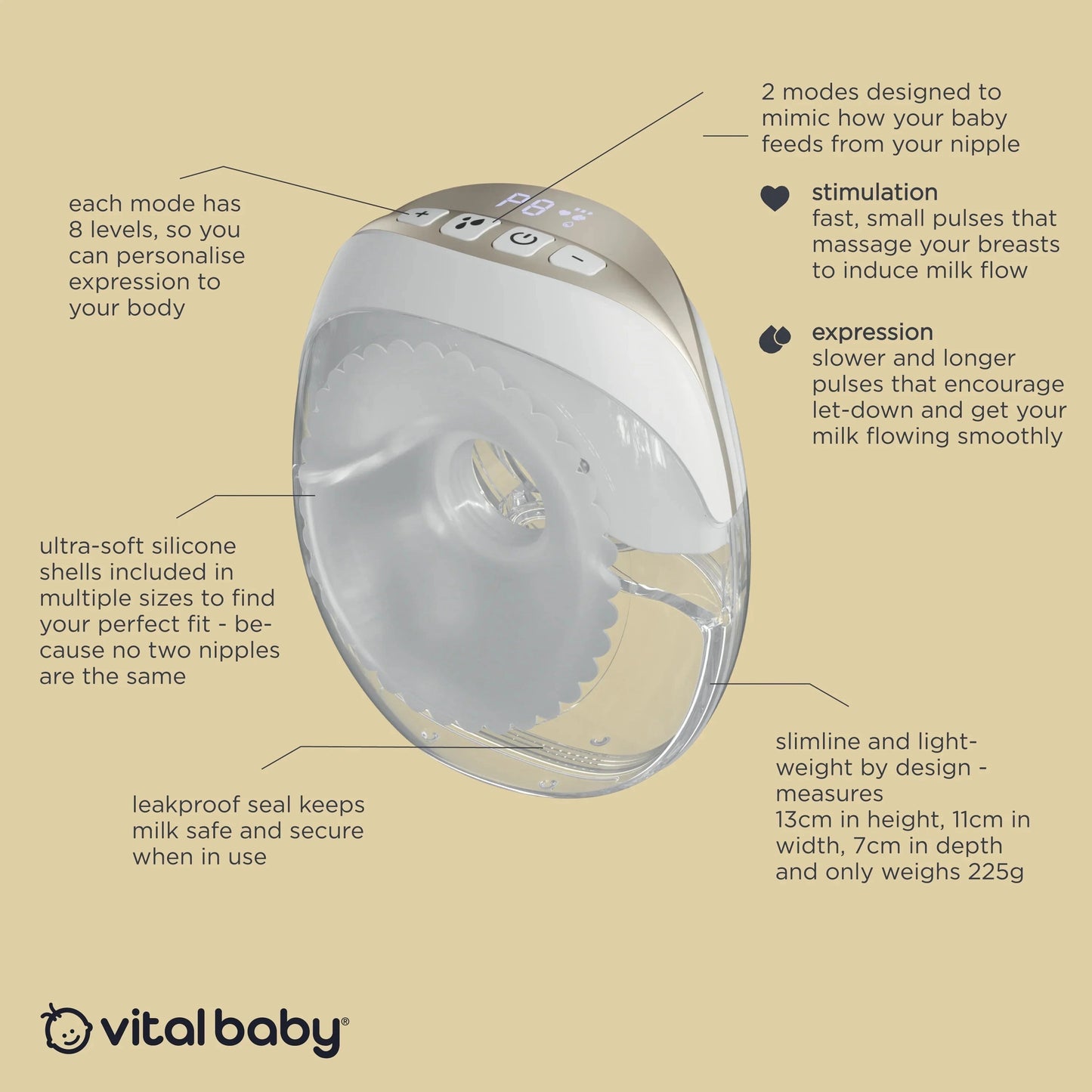 Vital Baby - Flow Wearable Pump - Breast Pump