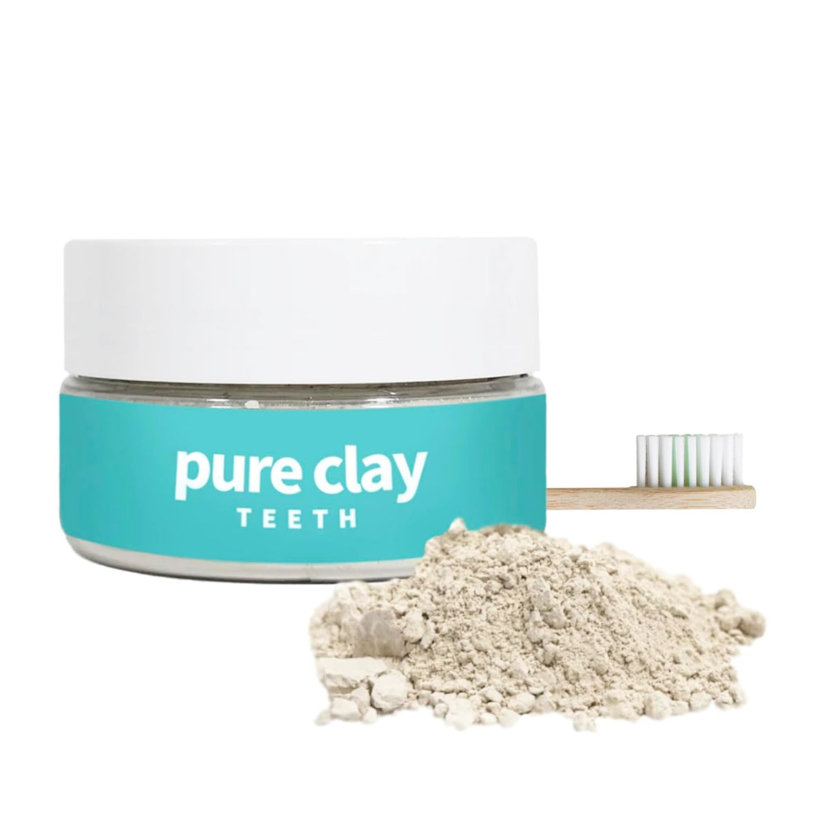 Pure Clay Mineral Tooth Powder, Calcium Bentonite Clay Toothpaste 8oz.