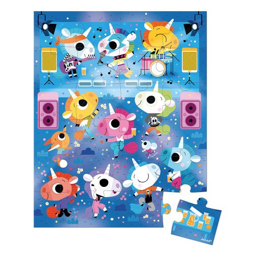 Janod - Unicorns Rock Concert Puzzle - 24pcs