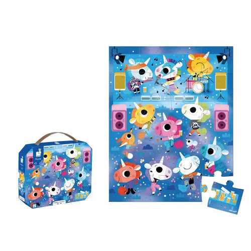 Janod - Unicorns Rock Concert Puzzle - 24pcs