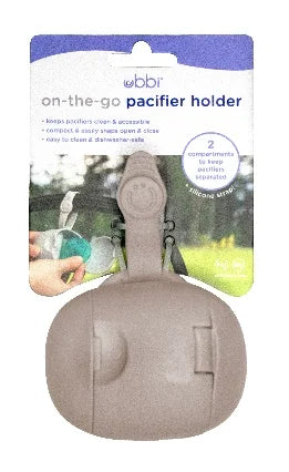 Ubbi - On The Go Pacifier Holder - Taupe