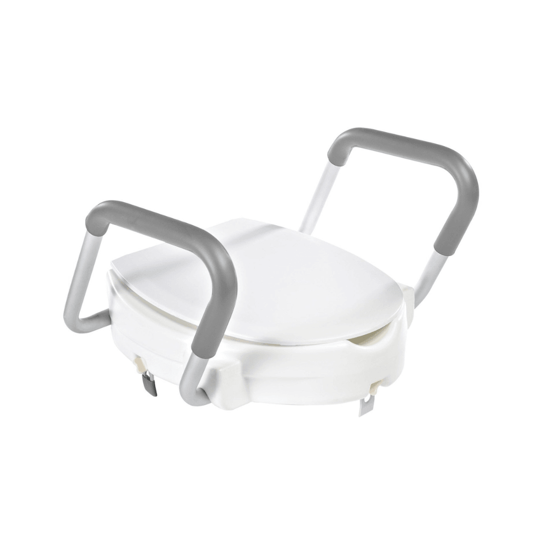 Raised Toilet Seat With Armrests