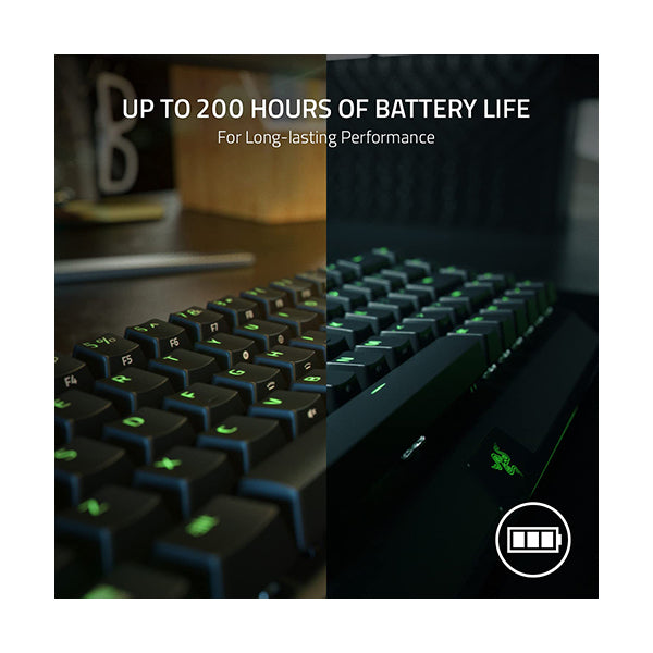 Razer, BlackWidow V3 Mini Hyperspeed, 65% Wireless Mechanical Gaming Keyboard (Yellow Switch) I Razer Chroma RGB Customizable backlighting - RZ03-03890100-R3M1