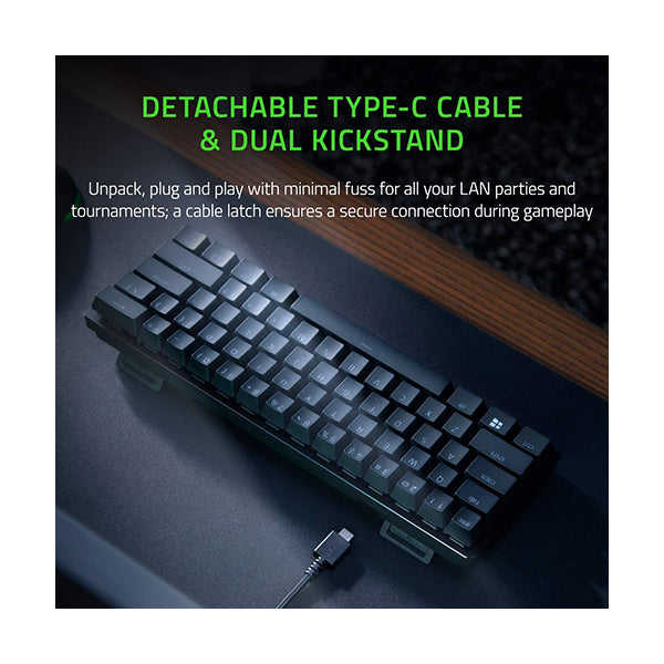 Razer Huntsman Mini Clicky Optical Purple Switch USB-C Gaming Keyboard I RGB Customizable backlighting - RZ03-03390100-R3M1
