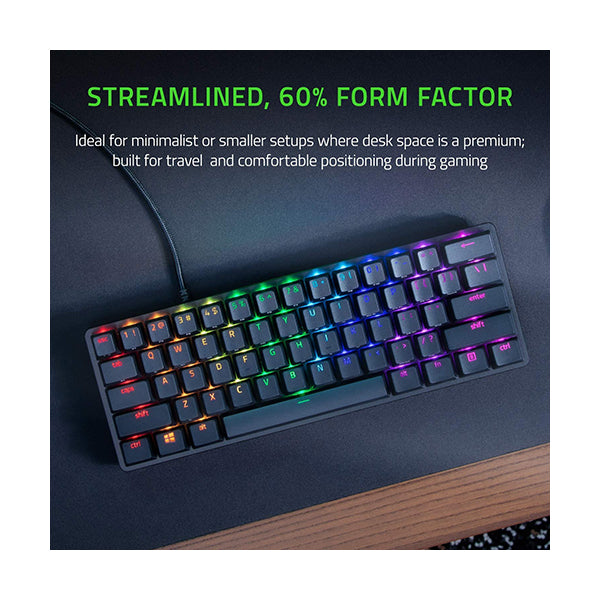 Razer Huntsman Mini Clicky Optical Purple Switch USB-C Gaming Keyboard I RGB Customizable backlighting - RZ03-03390100-R3M1