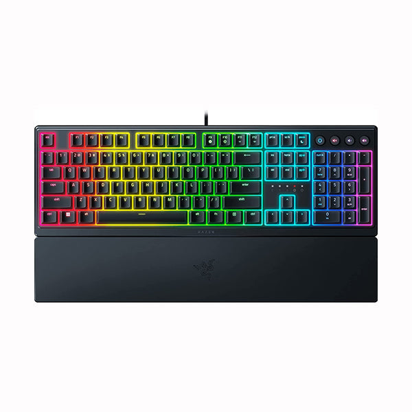 Razer Ornata V3 Gaming Keyboard: Low-Profile Keys - Mecha-Membrane Switches - 10-Zone RGB Lighting - Spill-Resistant - Magnetic Wrist Wrest - RZ03-04460100-R3M1