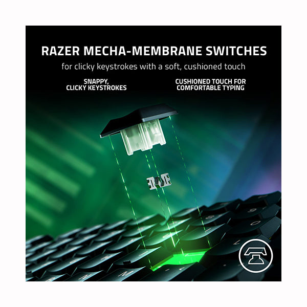 Razer Ornata V3 Gaming Keyboard: Low-Profile Keys - Mecha-Membrane Switches - 10-Zone RGB Lighting - Spill-Resistant - Magnetic Wrist Wrest - RZ03-04460100-R3M1