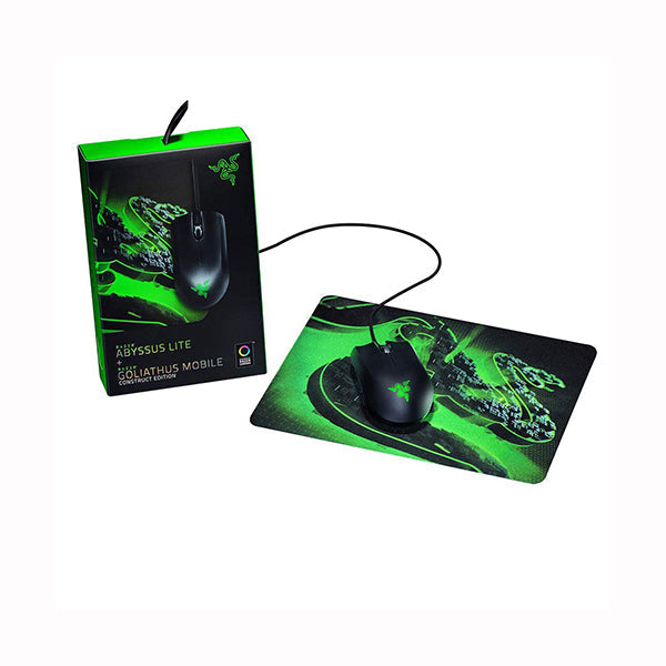 Razer Abyssus Lite & Razer Goliathus Mobile Construct Edition 15m. Soft Small Multi-Colour - Mouse and Mouse Mat Bundle - RZ83-02730100-B3M1