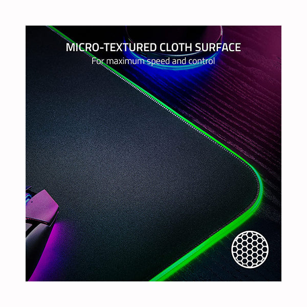 Razer Goliathus Chroma 3XL Gaming Mouse Pad: Micro-Textured Cloth Surface - Large to Cover Desk Setup - Chroma RGB - Optimized for All Sensitivity Settings and Sensors - Non-Slip Rubber Base - RZ02-02500700-R3M1
