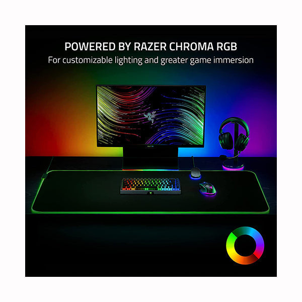 Razer Goliathus Chroma 3XL Gaming Mouse Pad: Micro-Textured Cloth Surface - Large to Cover Desk Setup - Chroma RGB - Optimized for All Sensitivity Settings and Sensors - Non-Slip Rubber Base - RZ02-02500700-R3M1