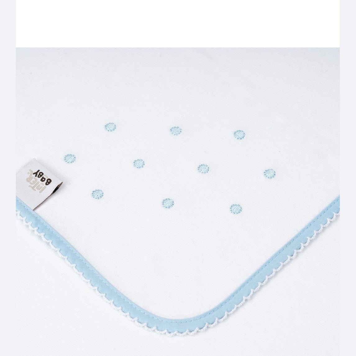 Interbaby Embroidered Gauze Blue