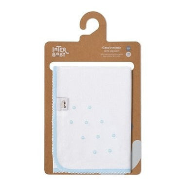 Interbaby Embroidered Gauze Blue