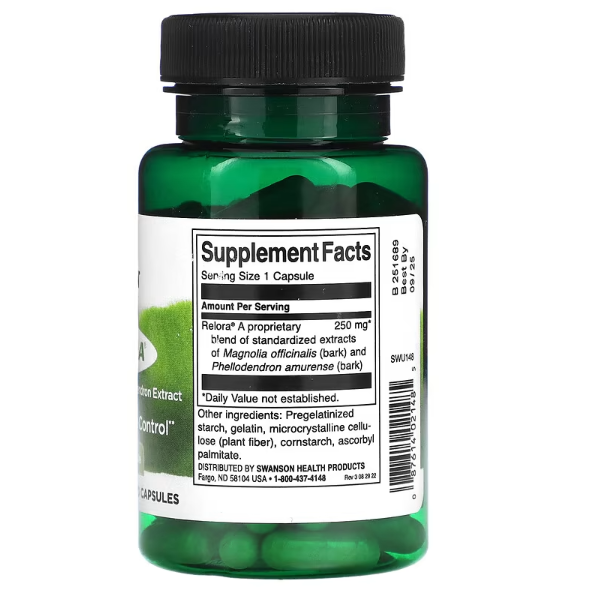 Swanson, Relora, 250 mg, 90 Capsules