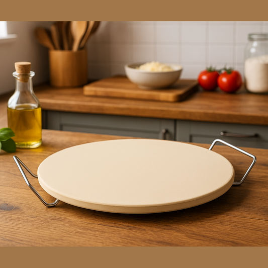Ceramic Round Baking Stone with Rack by Zyliss