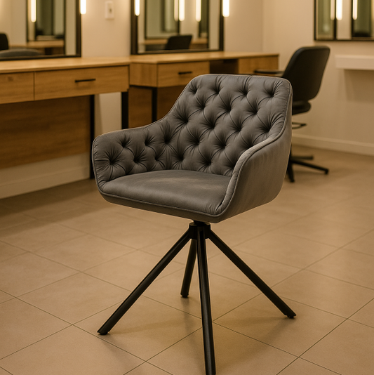 Claire Velvet Armchair – Grey or Gold Luxury Seating
