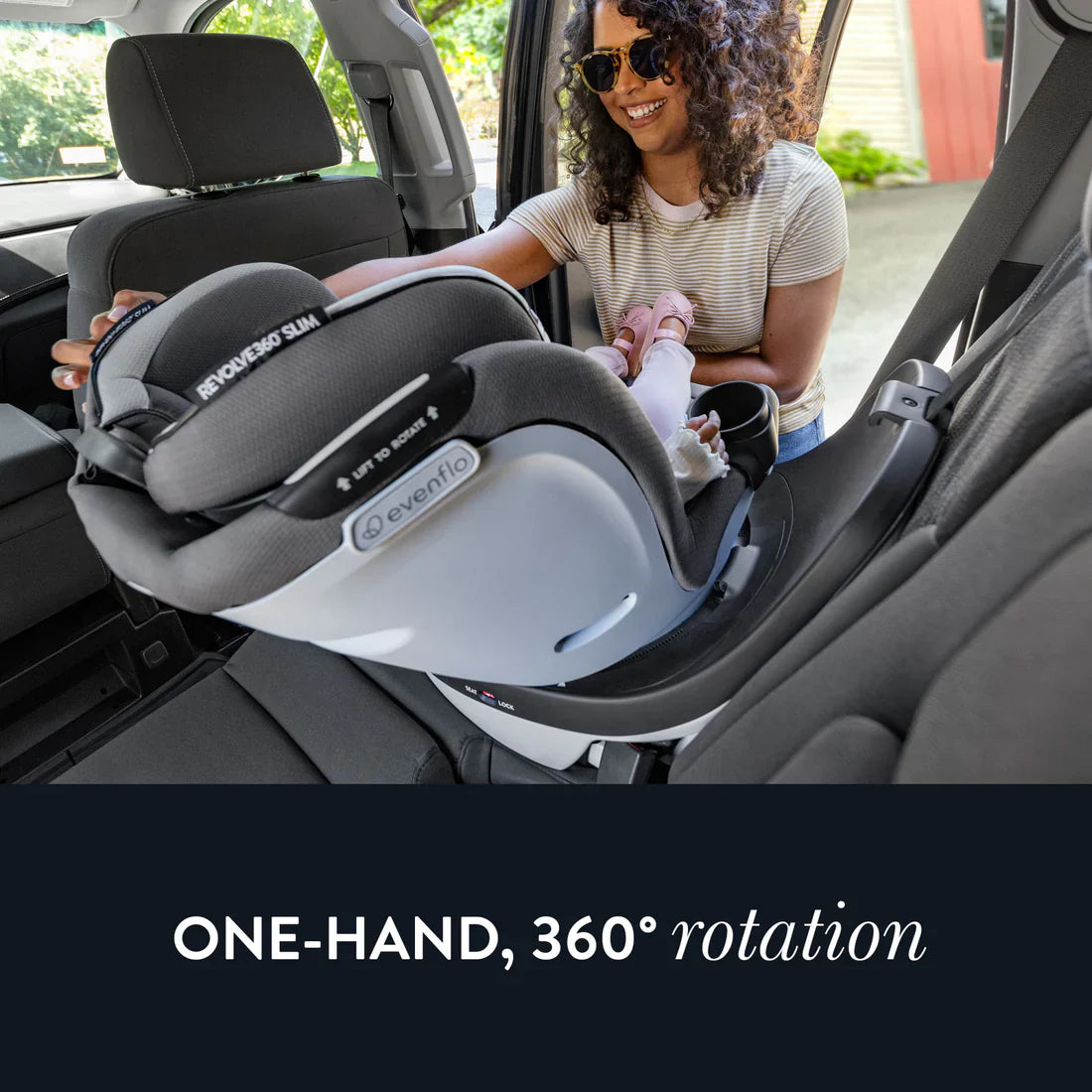 Evenflo Gold Revolve360 Slim 2-In-1 Carseat With Sensor