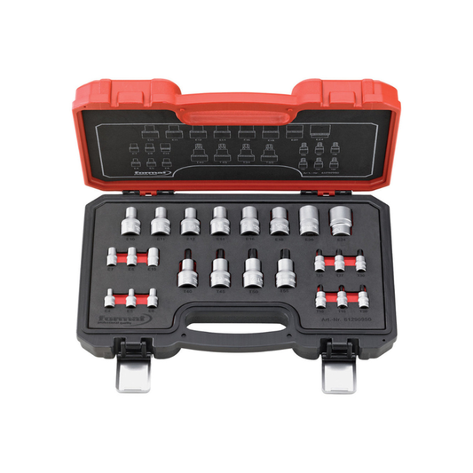 Screw-end set 24 pcs. TX 1/4+1/2″  by Format Germany