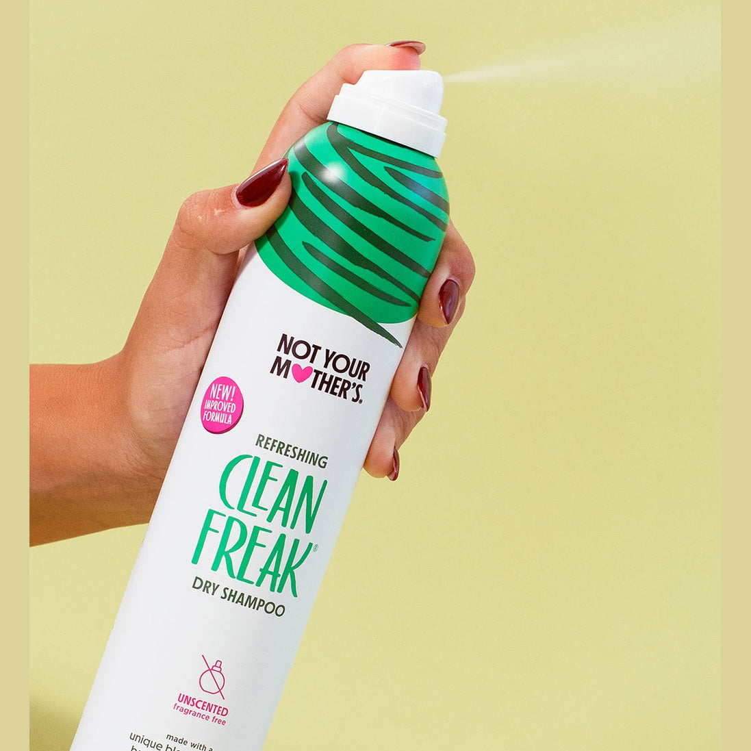 NOT YOUR MOTHER'S Clean Freak
Unscented Dry Shampoo

Refreshing