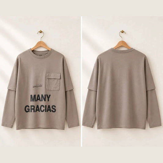 Zara Boy's Beige Front Print With Chest Pocket Long Sleeve Blouse | Zara In Lebanon