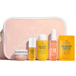 Sol De Janeiro Bag With 4 Products : Lip Balm, Shower Gel, Perfume mist 91,Rosa Charmosa Cream 91