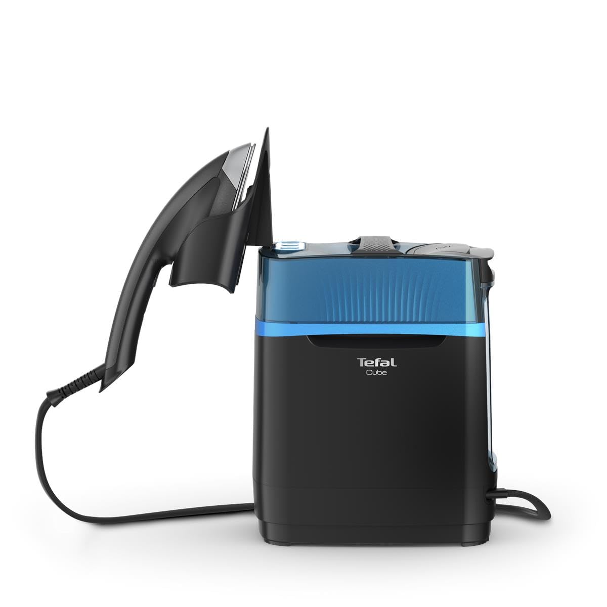 Tefal UT2020 Cube, High Pressure Clothes Steamer, Black and Blue, 2170 W, 1.1 L
