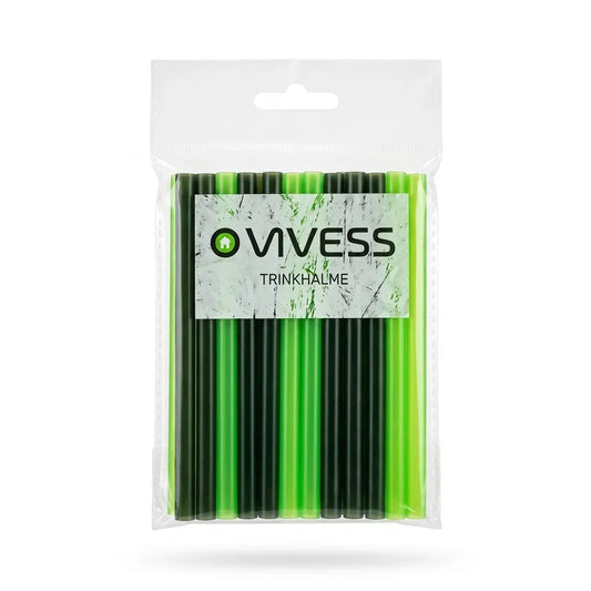 Vivess Black & Green Straw 30 Pack|Vivess In Lebanon