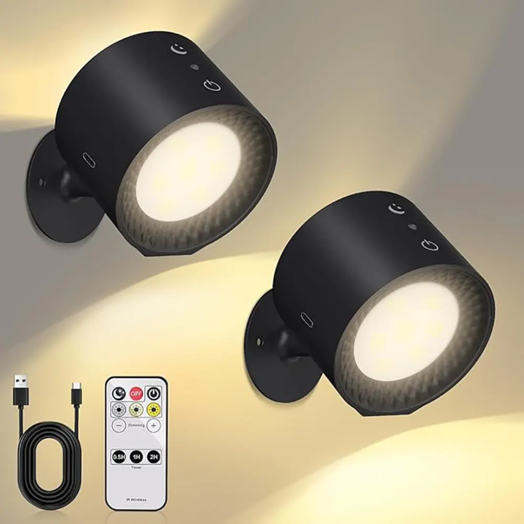 RECHARGEABLE MAGNETIC WALL LAMP WITH REMOTE CONTROL