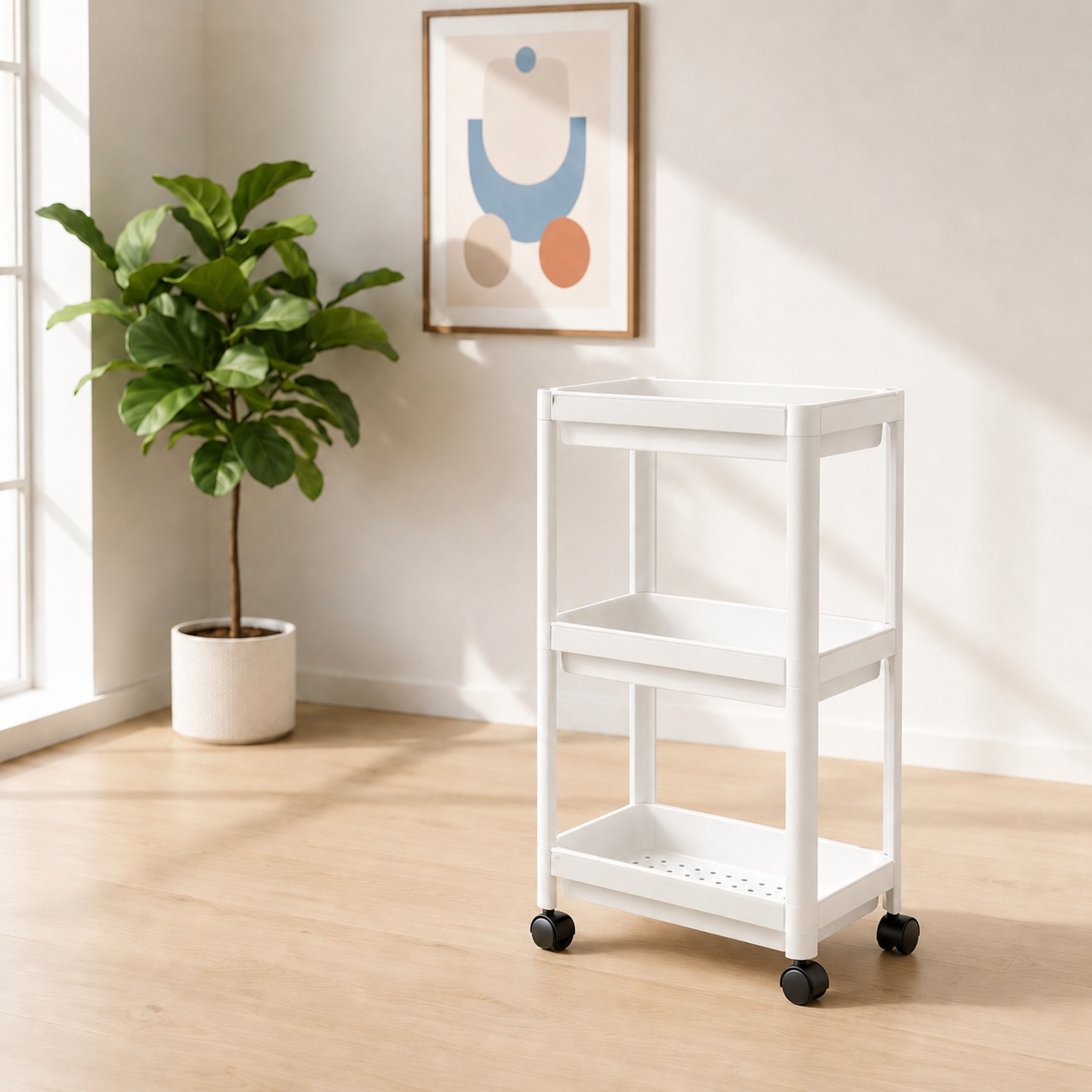 3 TIER STORAGE ORGANIZER WITH WHEELS