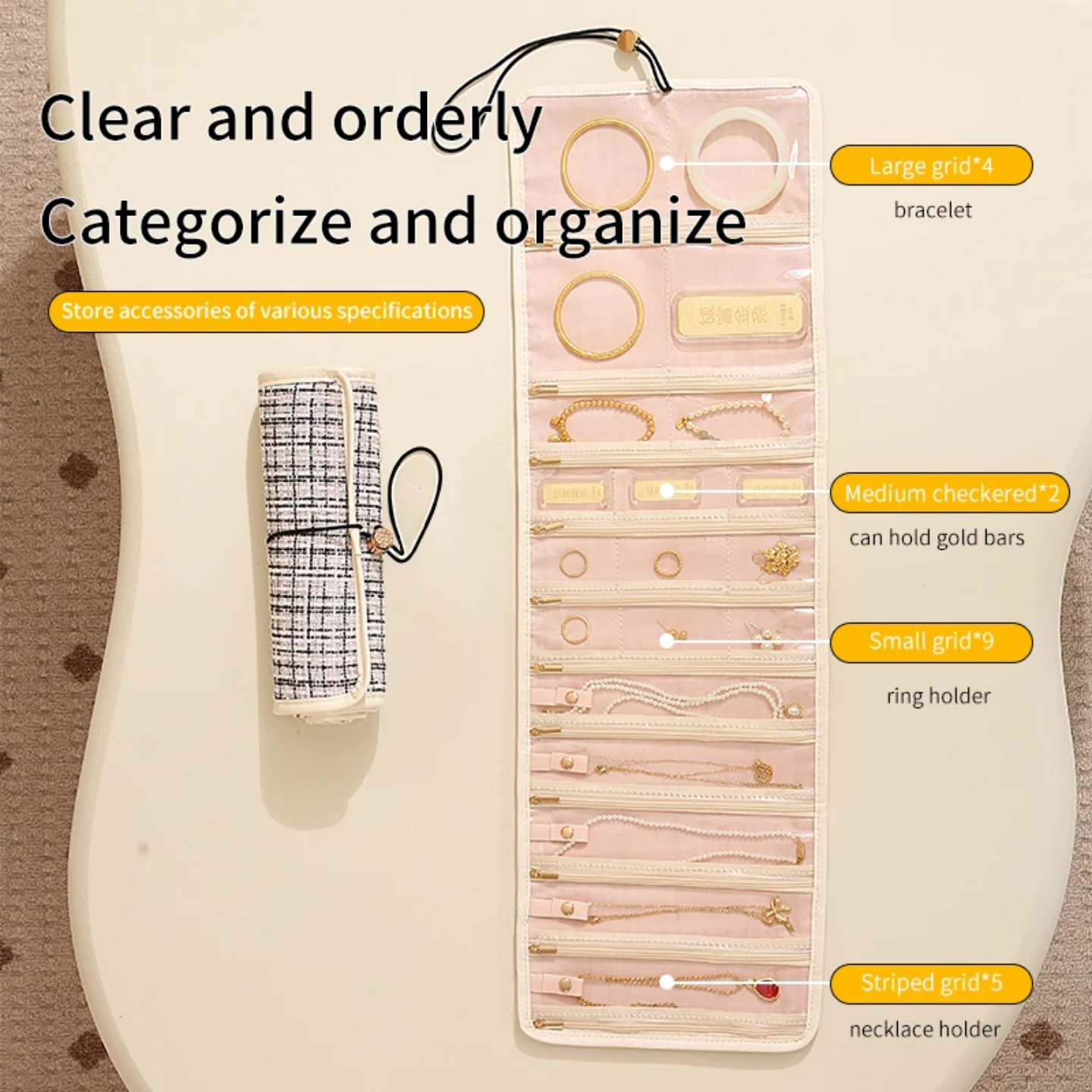 FOLDABLE JEWELRY ORGANIZER BAG