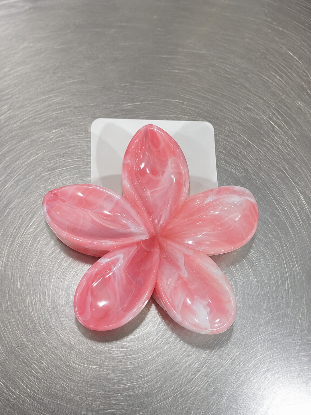 New 8cm Chroma Flower Claw Hair Clip Women's Premium Sense With Card Flower Hair Claw Marble Hair Accessory Hair Clips Factory