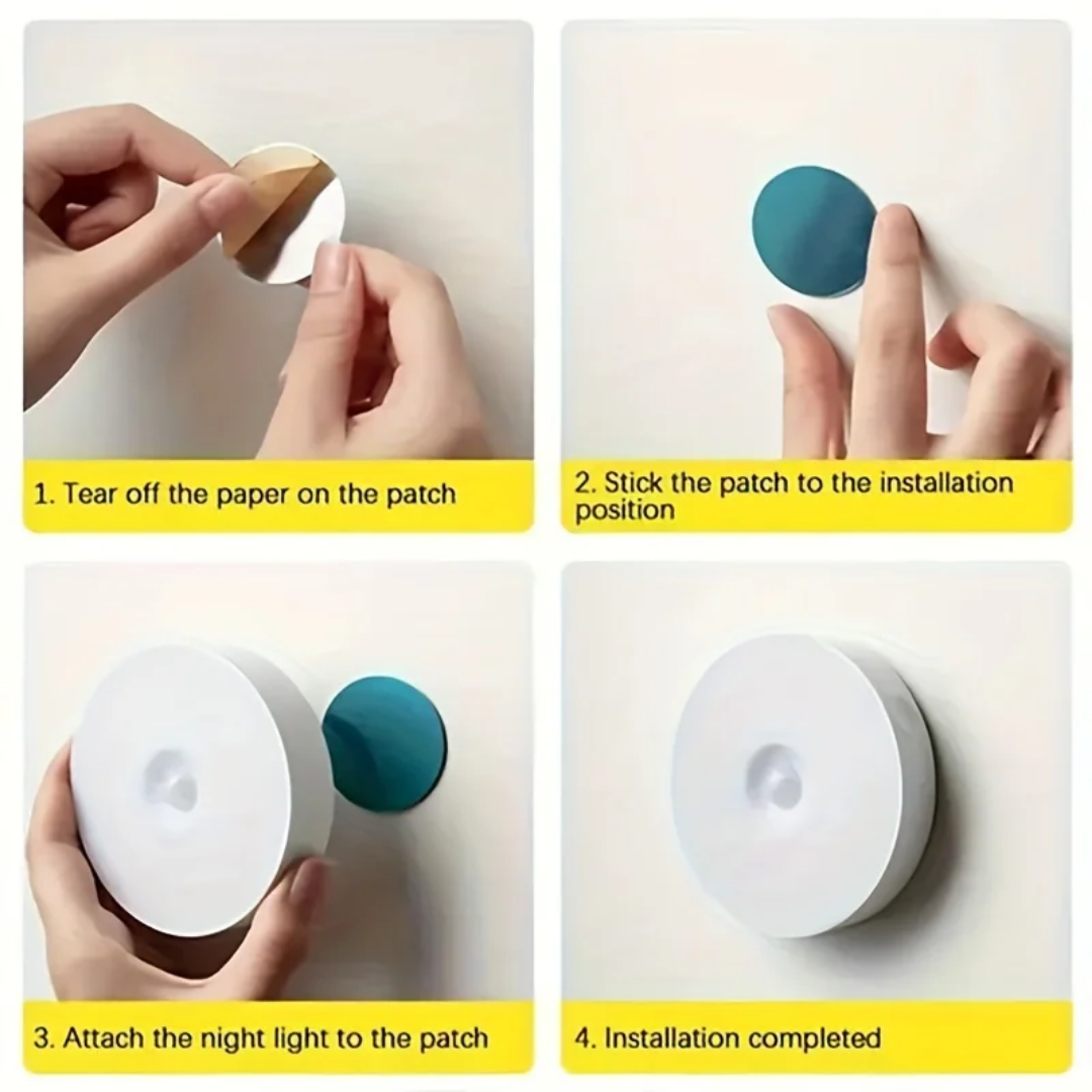 WHITE LAMP MOTION SENSOR RECHARGEABLE LIGHT