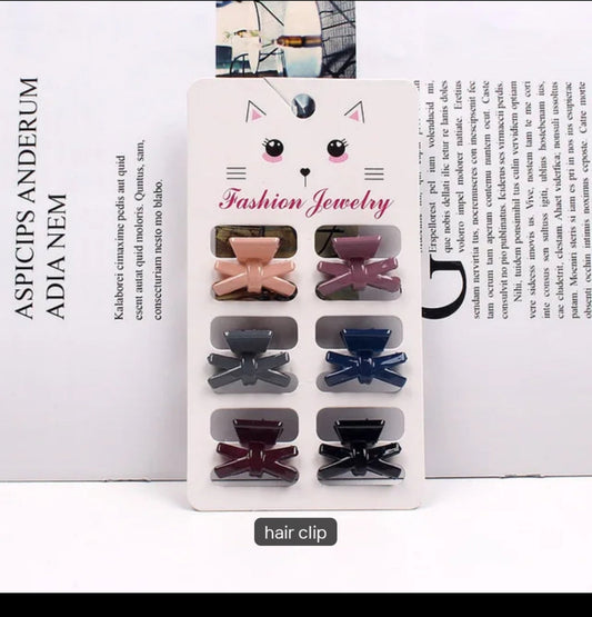 SD Girl's 6-Piece Set Of Small Hair Claw Clips |SD In Lebanon