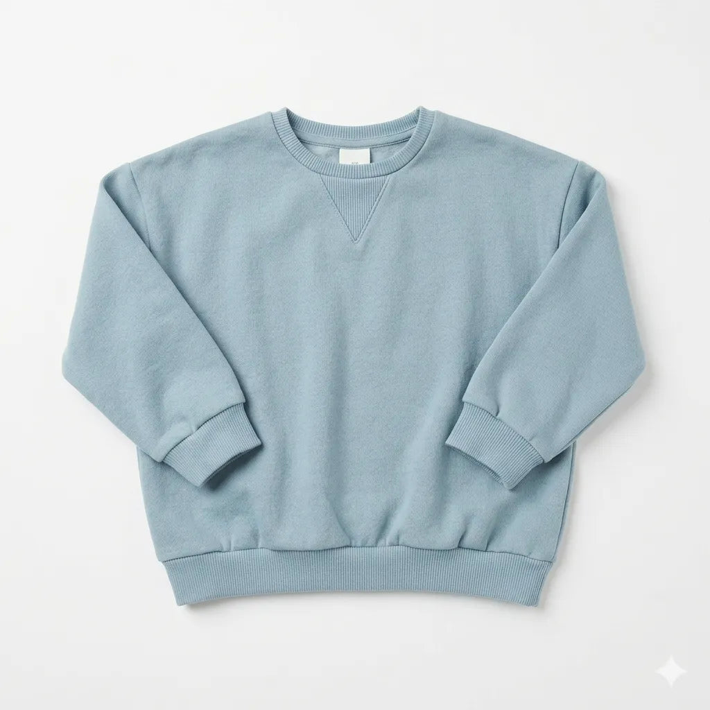 Zara Boy's Blue Plain Crew Neck Long Sleeve Sweatshirt|Zara in Lebanon
