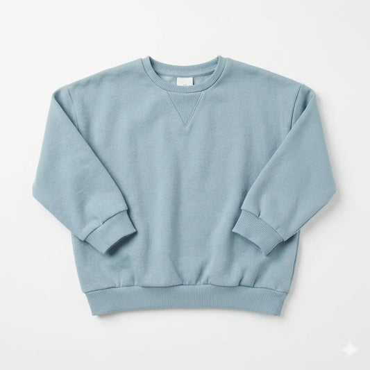 Zara Boy's Blue Plain Crew Neck Long Sleeve Sweatshirt|Zara in Lebanon